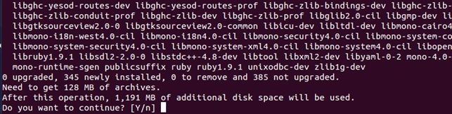 Installing Ruby will take some time